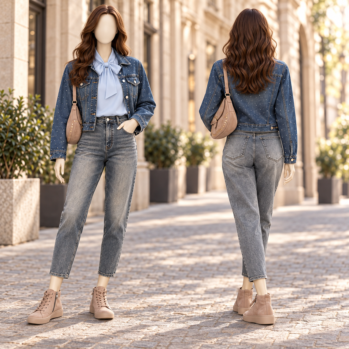 BLUE & TAUPE
